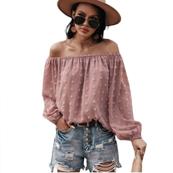 Miss Sparkling Floral off shoulder blouse